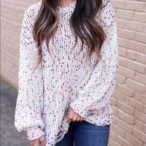 Pink Confetti Sweater